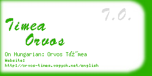 timea orvos business card
